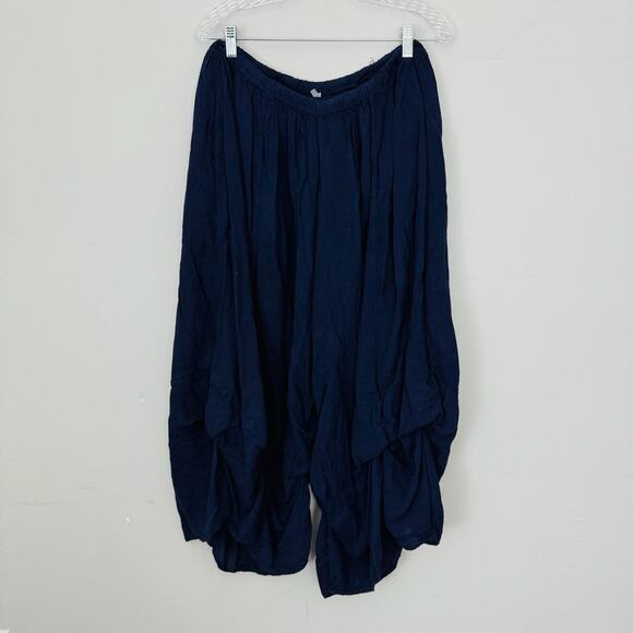 Women’s Navy Blue Wide Leg Harem Pants Size S/M - Picture 1 of 9